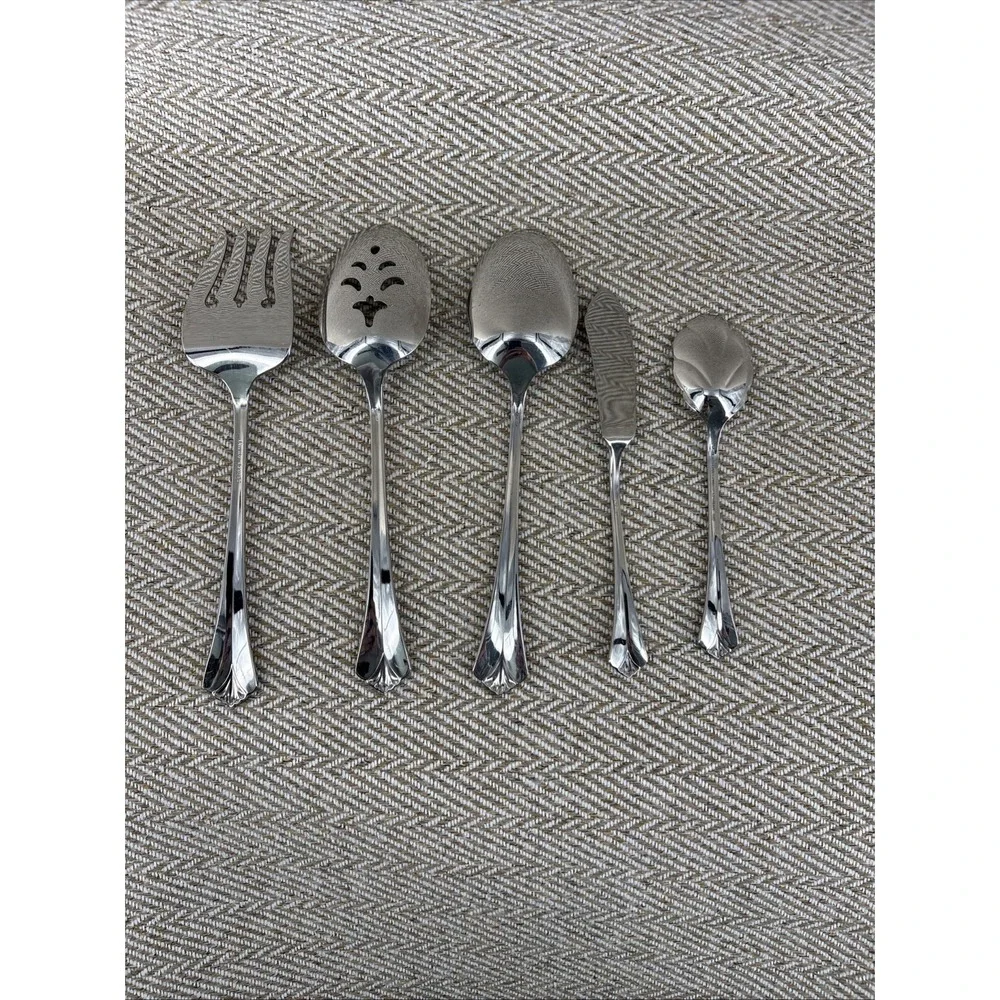 Oneida Stainless Flatware ROYAL FLUTE 5pc Serving Set